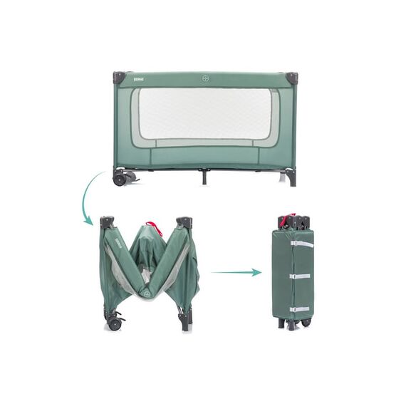 Patut pliabil Capri green Fillikid, Culoare: Verde, Dimensiuni: 120x60 - poza 3 - ExclusivMAG.ro