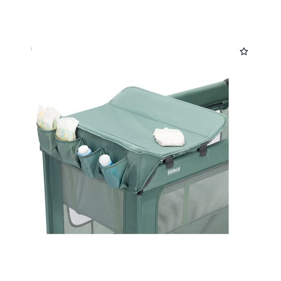 Patut pliabil Capri green Fillikid, Culoare: Verde, Dimensiuni: 120x60 - poza 7 - ExclusivMAG.ro