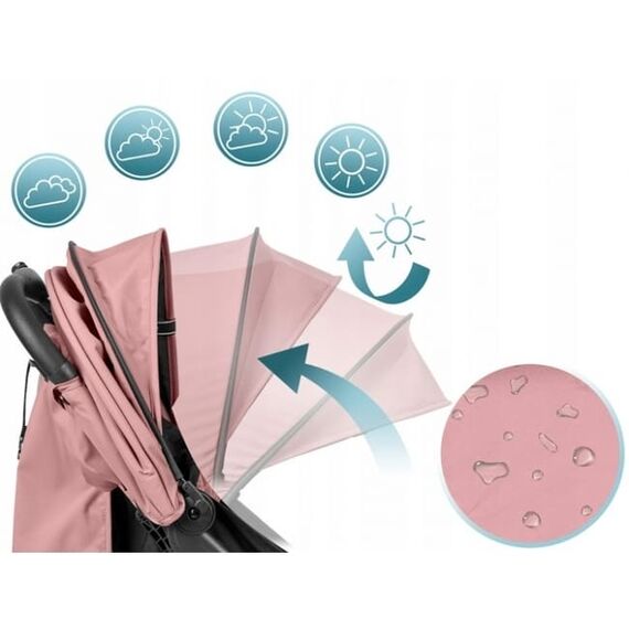 Carucior sport pentru copii, 78 x 33 x 104 cm, Nukido Paseo 716004 - Roz, Culoare: Roz, Model: sport - poza 4 - ExclusivMAG.ro