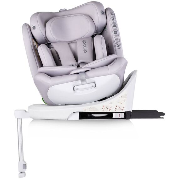 Scaun auto Chipolino Clima Air I-Size 40-150 cm cu sistem Isofix si sezut rotativ cloud, Culoare: Gri deschis, Grupa: 0-36kg (0 luni - 12 ani) - poza 6 - ExclusivMAG.ro