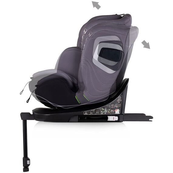 Scaun auto Chipolino Clima Air I-Size 40-150 cm cu sistem Isofix si sezut rotativ anthracite, Culoare: Gri, Grupa: 0-36kg (0 luni - 12 ani) - poza 5 - ExclusivMAG.ro