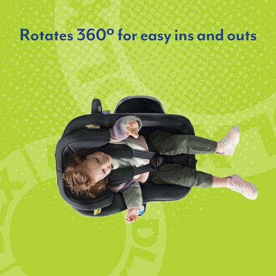 Graco - Scaun auto Turn2Me 360° DLX Midnight, 40-105 cm, certificata R129 si testat ADAC, Culoare: Negru, Grupa: 0-18kg (0 luni - 4 ani) - poza 10 - ExclusivMAG.ro