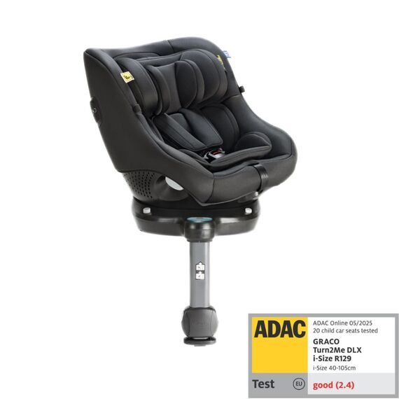 Graco - Scaun auto Turn2Me 360° DLX Midnight, 40-105 cm, certificata R129 si testat ADAC, Culoare: Negru, Grupa: 0-18kg (0 luni - 4 ani) - poza 2 - ExclusivMAG.ro