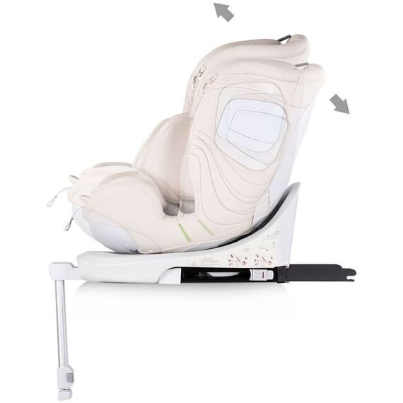 Scaun auto Chipolino Clima Air I-Size 40-150 cm cu sistem Isofix si sezut rotativ biscotta, Culoare: Bej, Grupa: 0-36kg (0 luni - 12 ani) - poza 5 - ExclusivMAG.ro