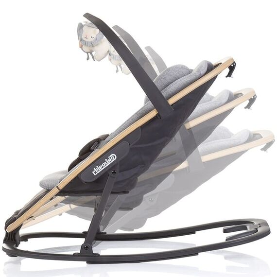 Scaunel balansoar Chipolino Senso cloud wood, Culoare: Gri - poza 3 - ExclusivMAG.ro