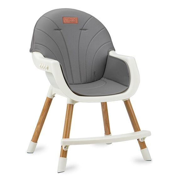 Scaun de masa copii Momi Reki, Piele ecologica, Dark Grey, Culoare: Gri - poza 3 - ExclusivMAG.ro