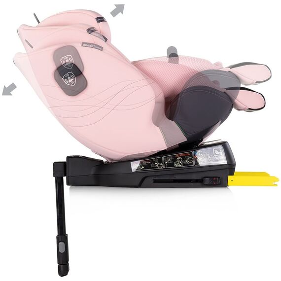 Scaun auto Chipolino Premium I-Size 40-150 cm cu sistem Isofix pink marshmallow, Culoare: Roz, Grupa: 0-36kg (0 luni - 12 ani) - poza 8 - ExclusivMAG.ro