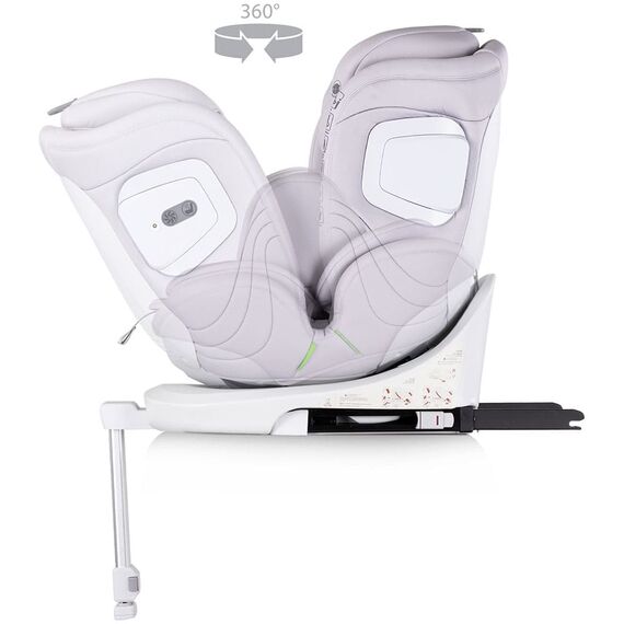 Scaun auto Chipolino Clima Air I-Size 40-150 cm cu sistem Isofix si sezut rotativ cloud, Culoare: Gri deschis, Grupa: 0-36kg (0 luni - 12 ani) - poza 7 - ExclusivMAG.ro