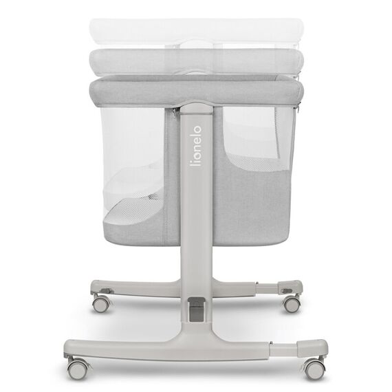 Patut co-sleeper, Lionelo, Aurora, 3 in 1, Cu leganare si setare unghiulara, Pana la 9 kg, 0 luni+, Bej/Gri deschis, Culoare: Gri deschis, Dimensiuni: 80x50 - poza 7 - ExclusivMAG.ro
