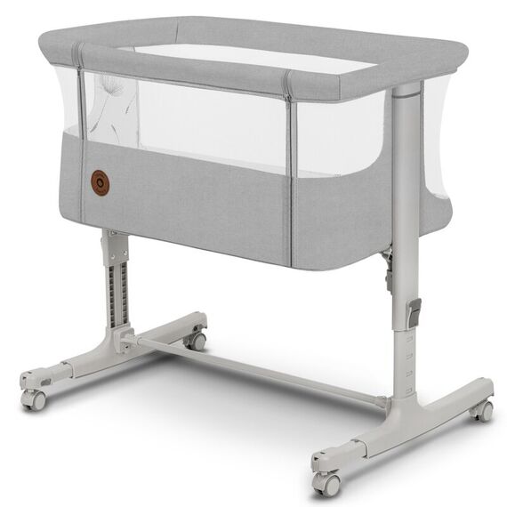 Patut co-sleeper, Lionelo, Aurora, 3 in 1, Cu leganare si setare unghiulara, Pana la 9 kg, 0 luni+, Bej/Gri deschis, Culoare: Gri deschis, Dimensiuni: 80x50 - poza 4 - ExclusivMAG.ro
