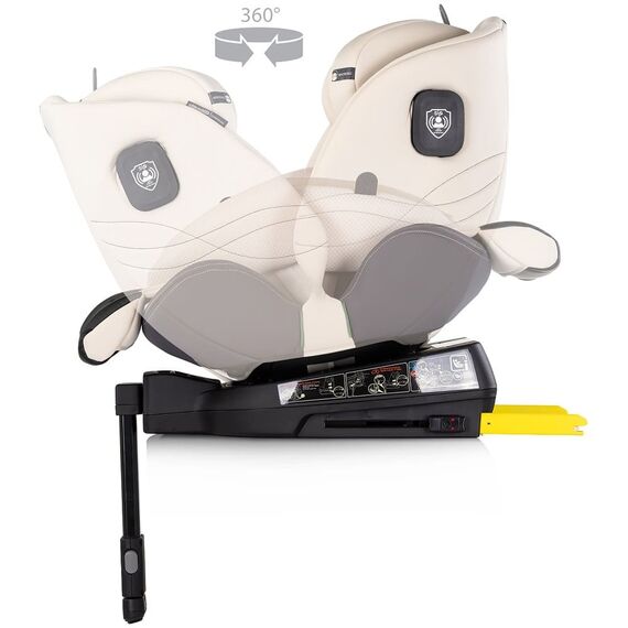 Scaun auto Chipolino Premium I-Size 40-150 cm cu sistem Isofix biscotta, Culoare: Crem, Grupa: 0-36kg (0 luni - 12 ani) - poza 6 - ExclusivMAG.ro