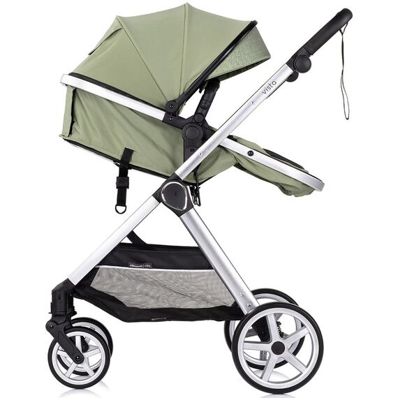 Carucior Chipolino Vista 3 in 1 basil, Culoare: Verde, Model: 3 in 1 - poza 7 - ExclusivMAG.ro