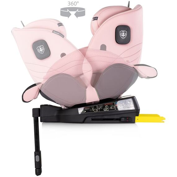 Scaun auto Chipolino Premium I-Size 40-150 cm cu sistem Isofix pink marshmallow, Culoare: Roz, Grupa: 0-36kg (0 luni - 12 ani) - poza 7 - ExclusivMAG.ro