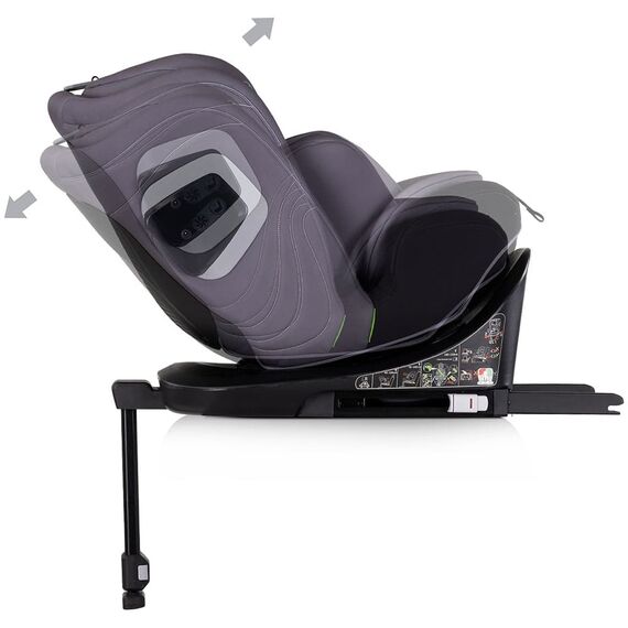 Scaun auto Chipolino Clima Air I-Size 40-150 cm cu sistem Isofix si sezut rotativ anthracite, Culoare: Gri, Grupa: 0-36kg (0 luni - 12 ani) - poza 8 - ExclusivMAG.ro