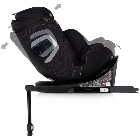 Scaun auto Chipolino Clima Air I-Size 40-150 cm cu sistem Isofix si sezut rotativ blackberry, Culoare: Negru, Grupa: 0-36kg (0 luni - 12 ani) - poza 8 - ExclusivMAG.ro