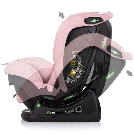 Scaun auto Chipolino Aviato I-Size 40-150 cm pink marshmallow, Culoare: Roz, Grupa: 0-36kg (0 luni - 12 ani) - poza 5 - ExclusivMAG.ro