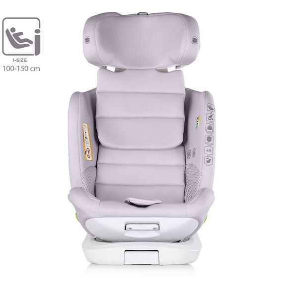Scaun auto Chipolino Clima Air I-Size 40-150 cm cu sistem Isofix si sezut rotativ cloud, Culoare: Gri deschis, Grupa: 0-36kg (0 luni - 12 ani) - poza 9 - ExclusivMAG.ro