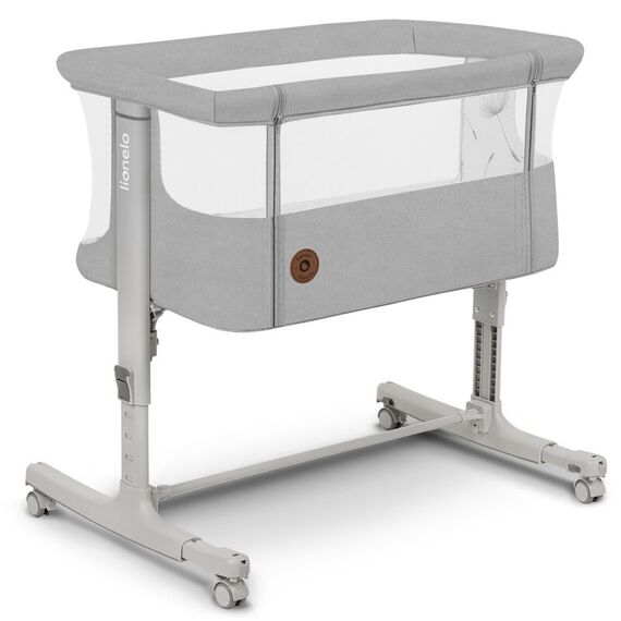 Patut co-sleeper, Lionelo, Aurora, 3 in 1, Cu leganare si setare unghiulara, Pana la 9 kg, 0 luni+, Bej/Gri deschis, Culoare: Gri deschis, Dimensiuni: 80x50 - poza 2 - ExclusivMAG.ro