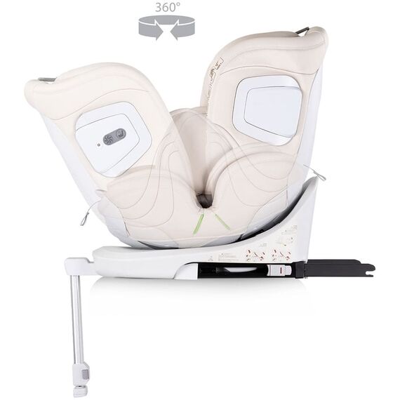 Scaun auto Chipolino Clima Air I-Size 40-150 cm cu sistem Isofix si sezut rotativ biscotta, Culoare: Bej, Grupa: 0-36kg (0 luni - 12 ani) - poza 7 - ExclusivMAG.ro