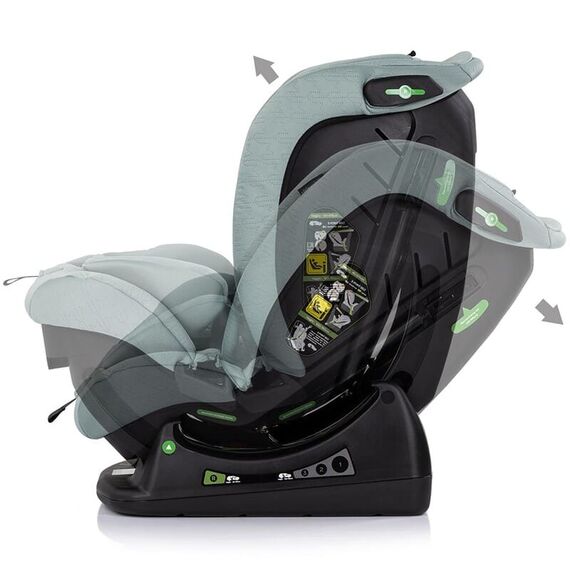 Scaun auto Chipolino Aviato I-Size 40-150 cm basil, Culoare: Verde, Grupa: 0-36kg (0 luni - 12 ani) - poza 5 - ExclusivMAG.ro