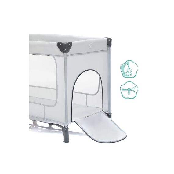 Patut pliabil Capri light grey Fillikid, Culoare: Gri, Dimensiuni: 120x60 - poza 8 - ExclusivMAG.ro