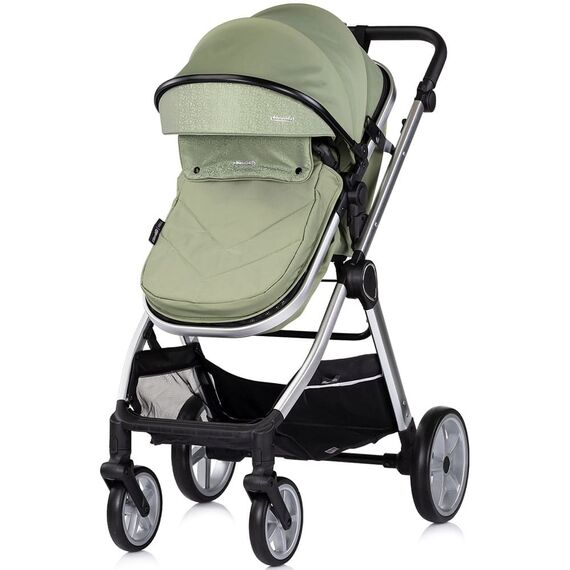 Carucior Chipolino Vista 3 in 1 basil, Culoare: Verde, Model: 3 in 1 - poza 4 - ExclusivMAG.ro