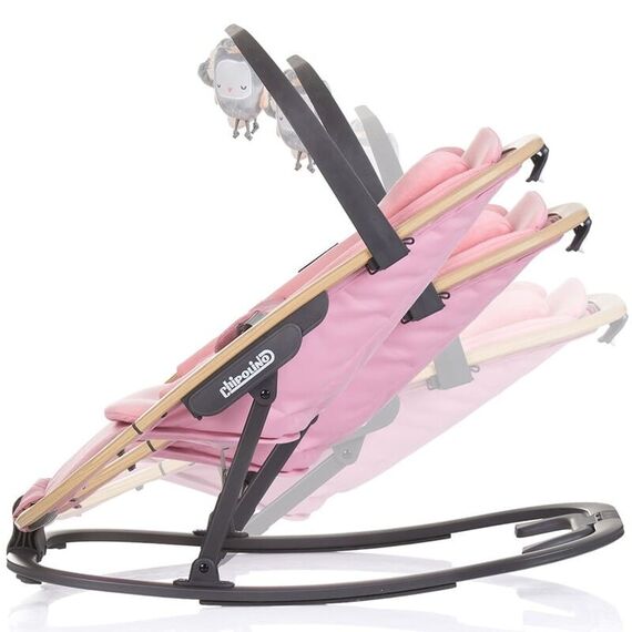 Scaunel balansoar Chipolino Senso pink marshmallow wood, Culoare: Roz - poza 3 - ExclusivMAG.ro