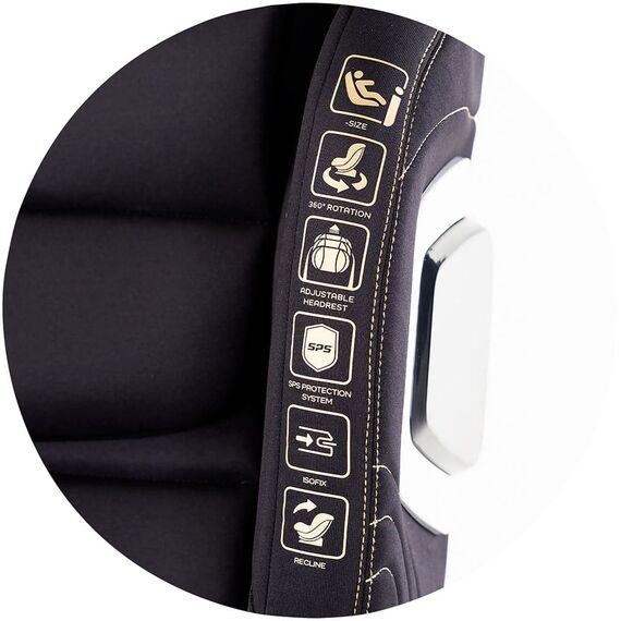 Scaun auto Chipolino Clima Air I-Size 40-150 cm cu sistem Isofix si sezut rotativ blackberry, Culoare: Negru, Grupa: 0-36kg (0 luni - 12 ani) - poza 10 - ExclusivMAG.ro
