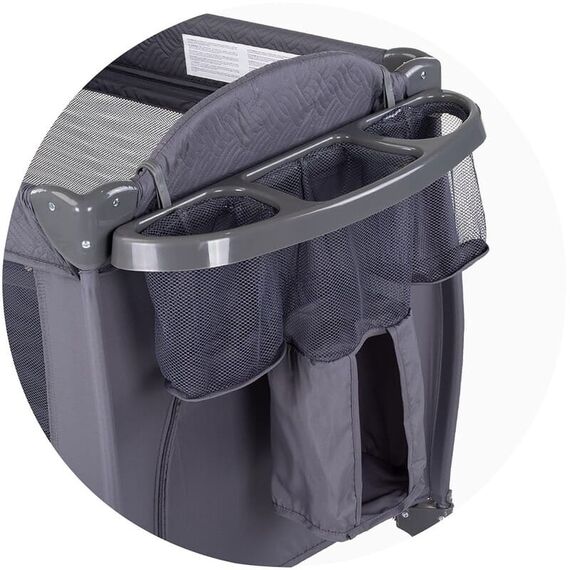 Patut pliabil Chipolino Bella anthracite, Culoare: Gri, Dimensiuni: 120x60 - poza 4 - ExclusivMAG.ro