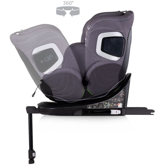 Scaun auto Chipolino Clima Air I-Size 40-150 cm cu sistem Isofix si sezut rotativ anthracite, Culoare: Gri, Grupa: 0-36kg (0 luni - 12 ani) - poza 7 - ExclusivMAG.ro
