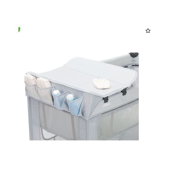 Patut pliabil Capri light grey Fillikid, Culoare: Gri, Dimensiuni: 120x60 - poza 7 - ExclusivMAG.ro