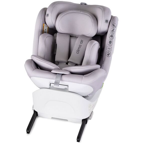 Scaun auto Chipolino Clima Air I-Size 40-150 cm cu sistem Isofix si sezut rotativ cloud, Culoare: Gri deschis, Grupa: 0-36kg (0 luni - 12 ani) - poza 10 - ExclusivMAG.ro