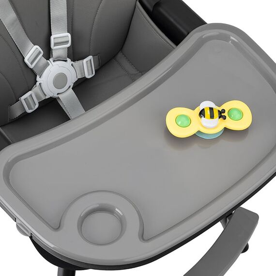 Scaun de masa copii Momi Reki, Piele ecologica, Black, Culoare: Negru - poza 6 - ExclusivMAG.ro