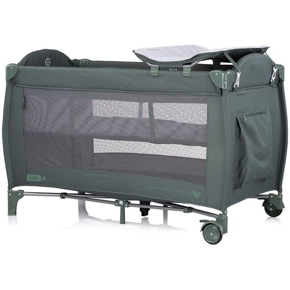 Patut pliabil Chipolino Bella basil, Culoare: Verde, Dimensiuni: 120x60 - poza 2 - ExclusivMAG.ro