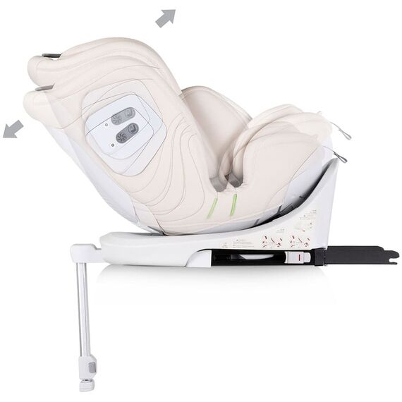 Scaun auto Chipolino Clima Air I-Size 40-150 cm cu sistem Isofix si sezut rotativ biscotta, Culoare: Bej, Grupa: 0-36kg (0 luni - 12 ani) - poza 8 - ExclusivMAG.ro