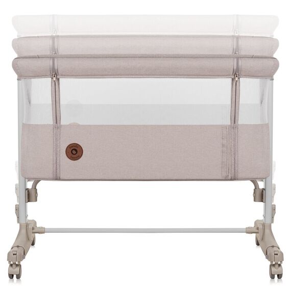 Patut co-sleeper, Lionelo, Aurora, 3 in 1, Cu leganare si setare unghiulara, Pana la 9 kg, 0 luni+, Bej, Culoare: Bej, Dimensiuni: 80x50 - poza 9 - ExclusivMAG.ro