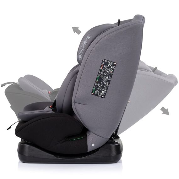 Scaun auto Chipolino Mondial I-Size 40-150 cm charcoal, Culoare: Gri/Negru, Grupa: 0-36kg (0 luni - 12 ani) - poza 5 - ExclusivMAG.ro