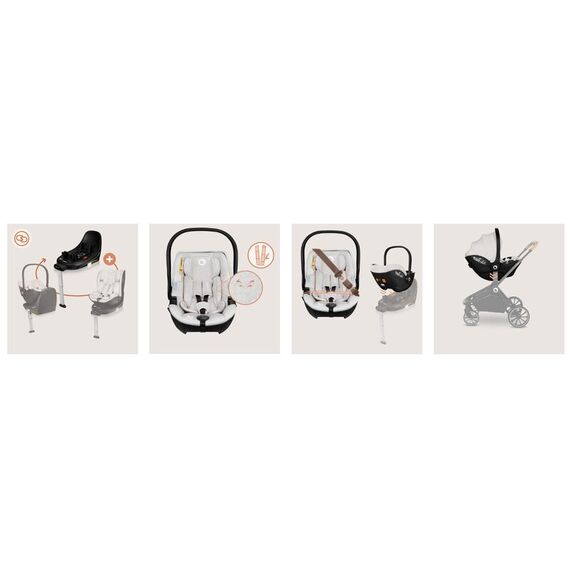 Scoica auto, Lionelo, Moxie, i-Size, 40-87 cm, Conform cu R129, Bej, Culoare: Bej, Grupa: 0-13kg (0 luni - 12 luni) - poza 8 - ExclusivMAG.ro