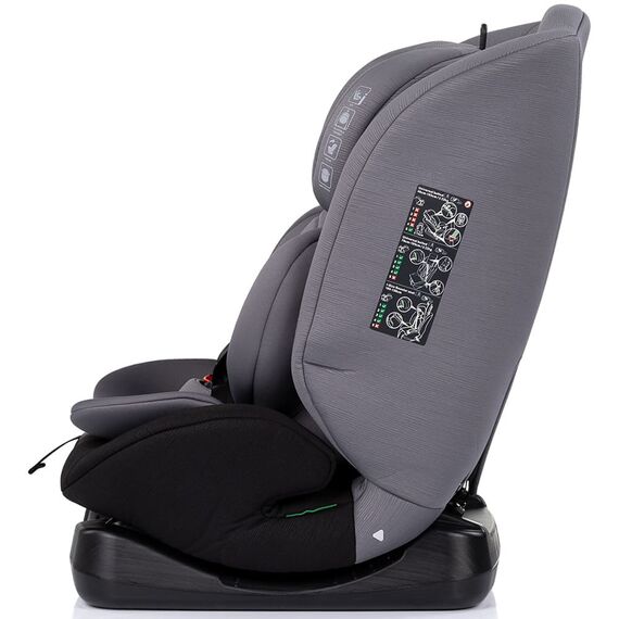 Scaun auto Chipolino Mondial I-Size 40-150 cm charcoal, Culoare: Gri/Negru, Grupa: 0-36kg (0 luni - 12 ani) - poza 4 - ExclusivMAG.ro
