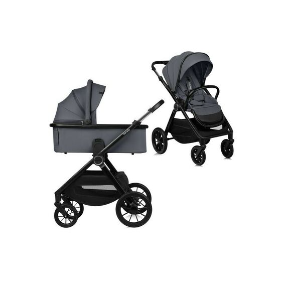Carucior 2 in 1 Lionelo Layla - Gri, Culoare: Gri, Model: 2 in 1  - ExclusivMAG.ro