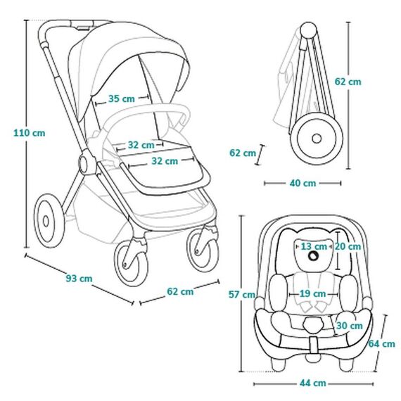 Carucior 3 in 1 Lionelo Mika Plus - Maro, Culoare: Maro, Model: 3 in 1 - poza 8 - ExclusivMAG.ro