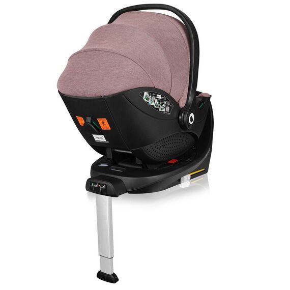 Scoica auto, Lionelo, Moxie, i-Size, Include baza rotativa 360 cu picior de fixare, 40-87 cm, R129, Mov, Culoare: Mov, Grupa: 0-13kg (0 luni - 12 luni) - poza 9 - ExclusivMAG.ro