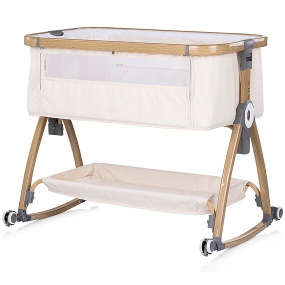 Patut co-sleeper Chipolino Charisma cu laterala culisanta cashmere wood, Culoare: Bej, Dimensiuni: 80x50 - poza 6 - ExclusivMAG.ro
