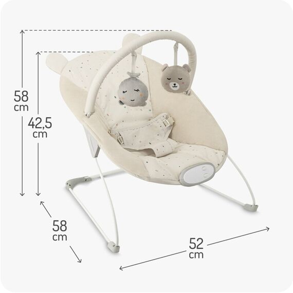 Balansoar bebelusi MoMi Glossy -Beige, Culoare: Bej - poza 3 - ExclusivMAG.ro