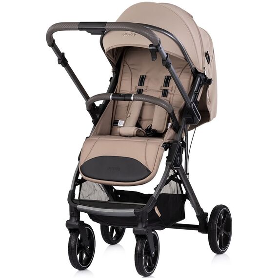 Carucior sport Chipolino Omnia cu maner reversibil latte, Culoare: Crem, Model: sport - poza 2 - ExclusivMAG.ro