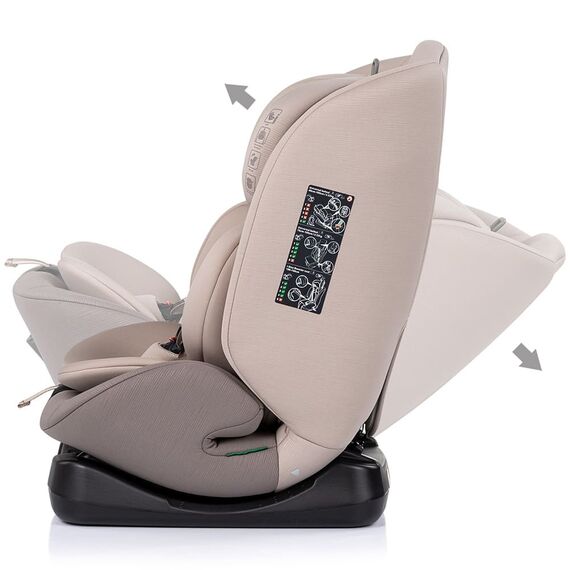 Scaun auto Chipolino Mondial I-Size 40-150 cm latte, Culoare: Bej, Grupa: 0-36kg (0 luni - 12 ani) - poza 5 - ExclusivMAG.ro
