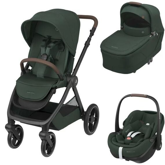 Sistem 3 in 1 Maxi-Cosi OXFORD Twillic Green, Culoare: Verde inchis, Model: 3 in 1  - ExclusivMAG.ro