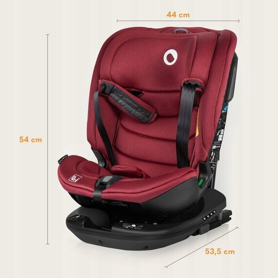 Scaun auto, Lionelo, Bastiaan RWF i-Size, Rotire 360 grade, 0-36 Kg, ECE R129, Rosu, Culoare: Rosu, Grupa: 0-36kg (0 luni - 12 ani) - poza 8 - ExclusivMAG.ro