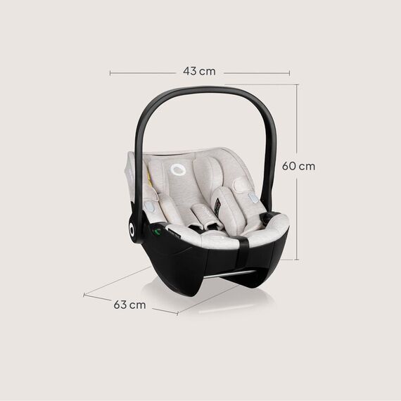 Scoica auto, Lionelo, Moxie, i-Size, 40-87 cm, Conform cu R129, Negru, Culoare: Negru, Grupa: 0-13kg (0 luni - 12 luni) - poza 7 - ExclusivMAG.ro