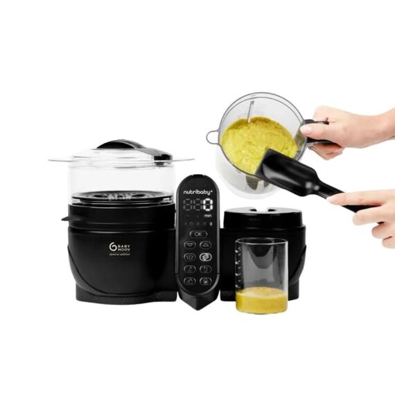 Robot multifunctional 5 in 1 Babymoov Nutribaby (+) XL, Mineral Black - poza 2 - ExclusivMAG.ro